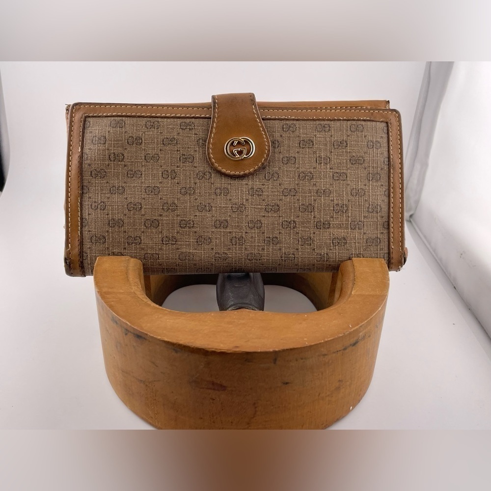 VINTAGE 80's GUCCI LOGO MONOGRAM WOMEN WALLET PURSE​​​​​​​​​​​​​